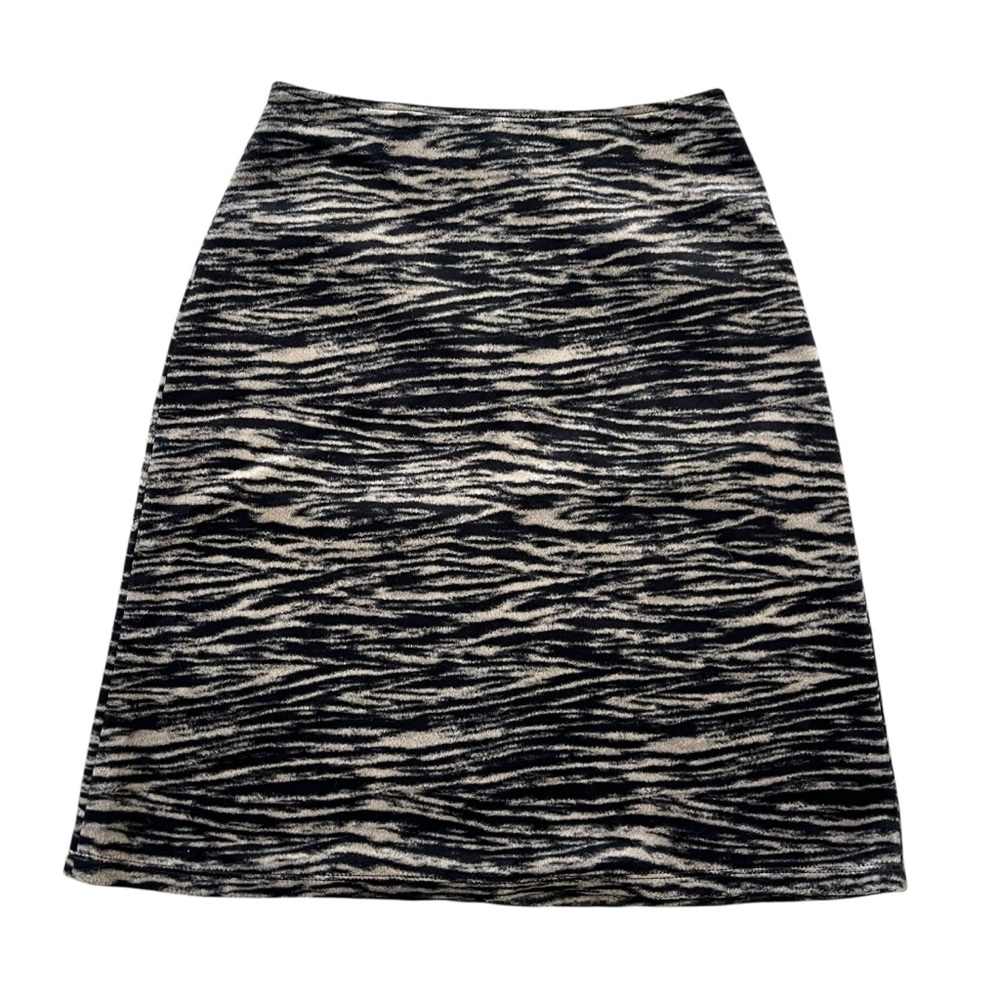 Vintage America Black and White A-Line Knee-Length Skirt